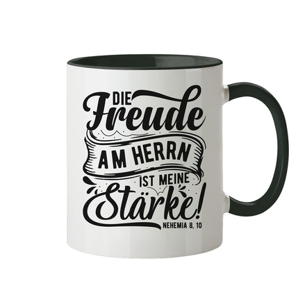 Neh 8,10 - Die Freude - Tasse zweifarbig