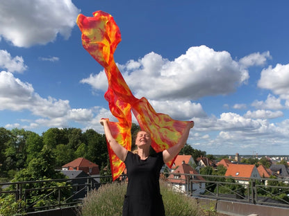 Seidenflaggenset zum Selbernähen für &quot;Feuer Gottes&quot;- Flaggen
