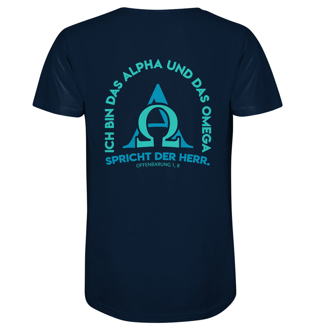 Offb 1,8 - Alpha &amp; Omega Design 2 Rücken - Organic Shirt