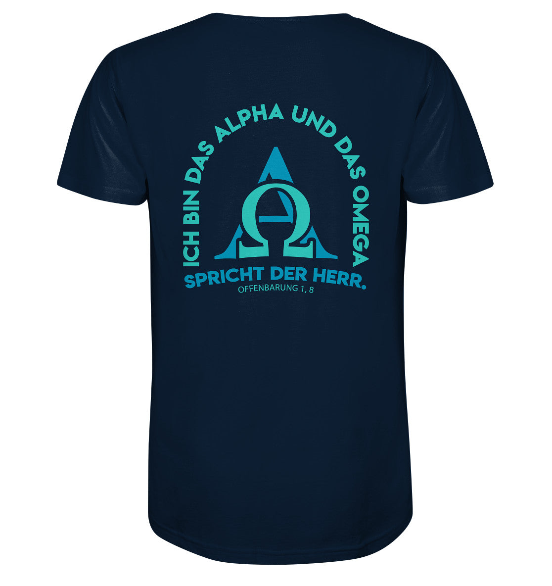 Offb 1,8 - Alpha &amp; Omega Design 2 Rücken - Organic Shirt