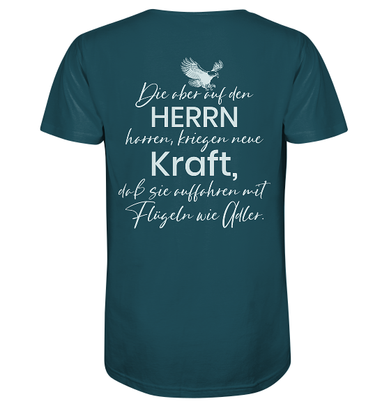 Jes 40,31 - Auffahren mit Flügeln wie Adler - Organic Shirt