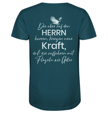 Jes 40,31 - Auffahren mit Flügeln wie Adler - Organic Shirt