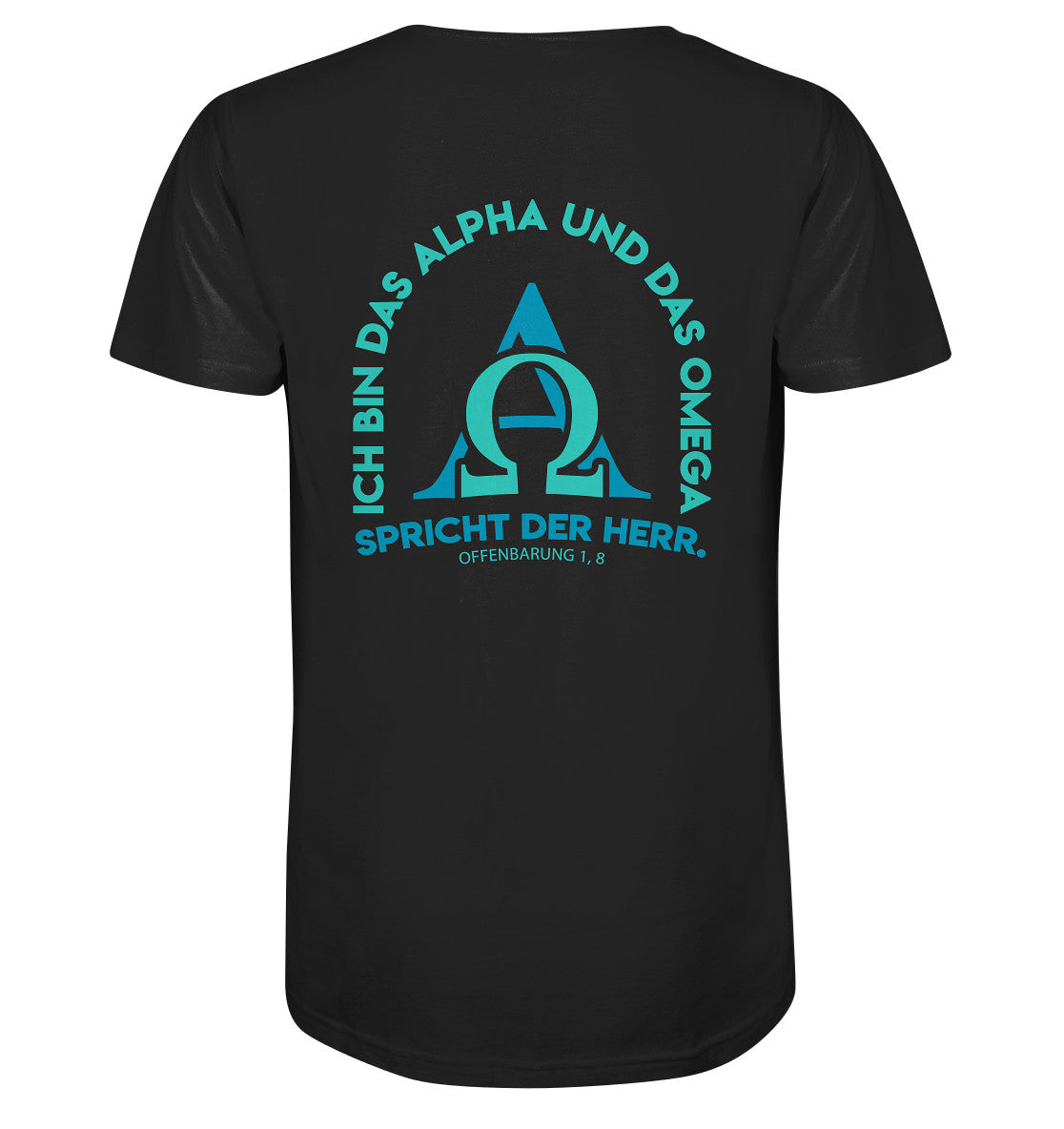 Offb 1,8 - Alpha &amp; Omega Design 2 Rücken - Organic Shirt