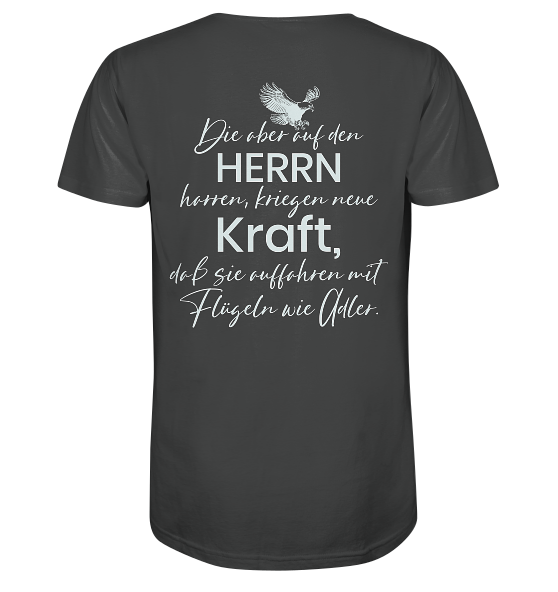 Jes 40,31 - Auffahren mit Flügeln wie Adler - Organic Shirt