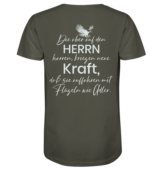 Jes 40,31 - Auffahren mit Flügeln wie Adler - Organic Shirt