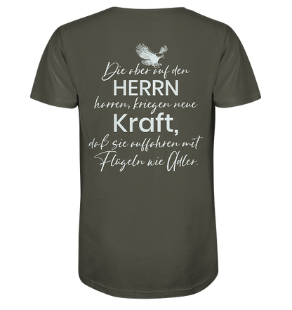 Jes 40,31 - Auffahren mit Flügeln wie Adler - Organic Shirt