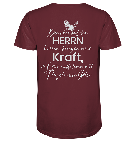 Jes 40,31 - Auffahren mit Flügeln wie Adler - Organic Shirt