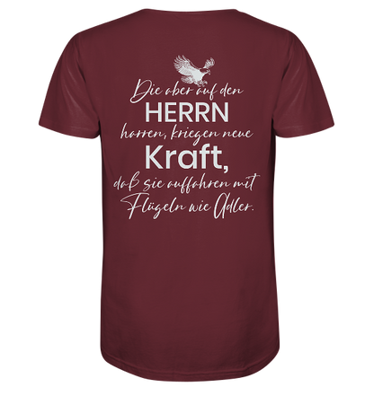 Jes 40,31 - Auffahren mit Flügeln wie Adler - Organic Shirt
