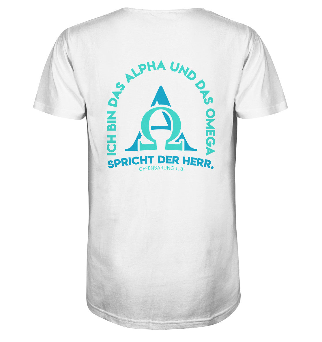 Offb 1,8 - Alpha &amp; Omega Design 2 Rücken - Organic Shirt