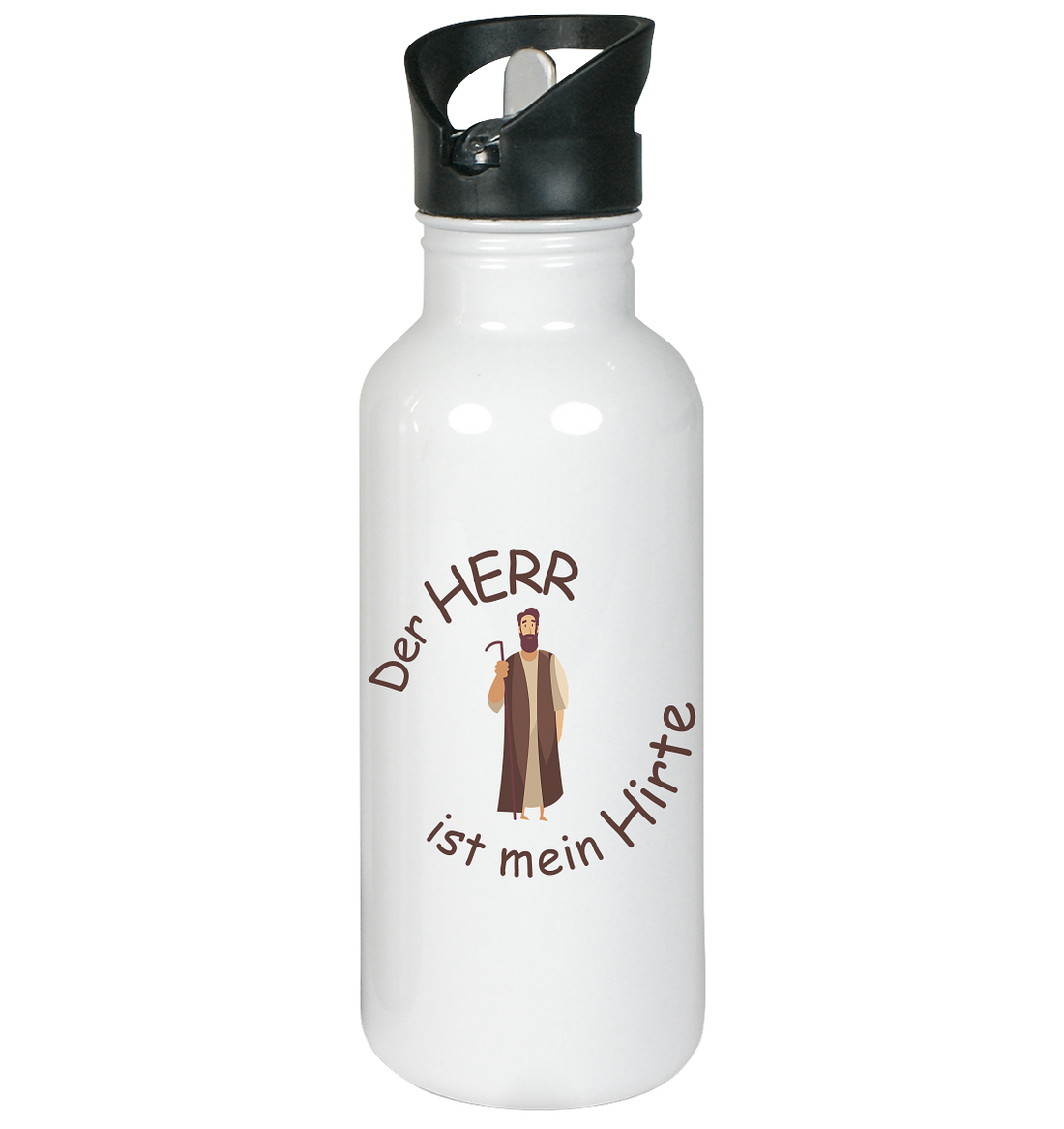 Ps 23,1 - Der HERR ist mein Hirte - Edelstahl-Trinkflasche