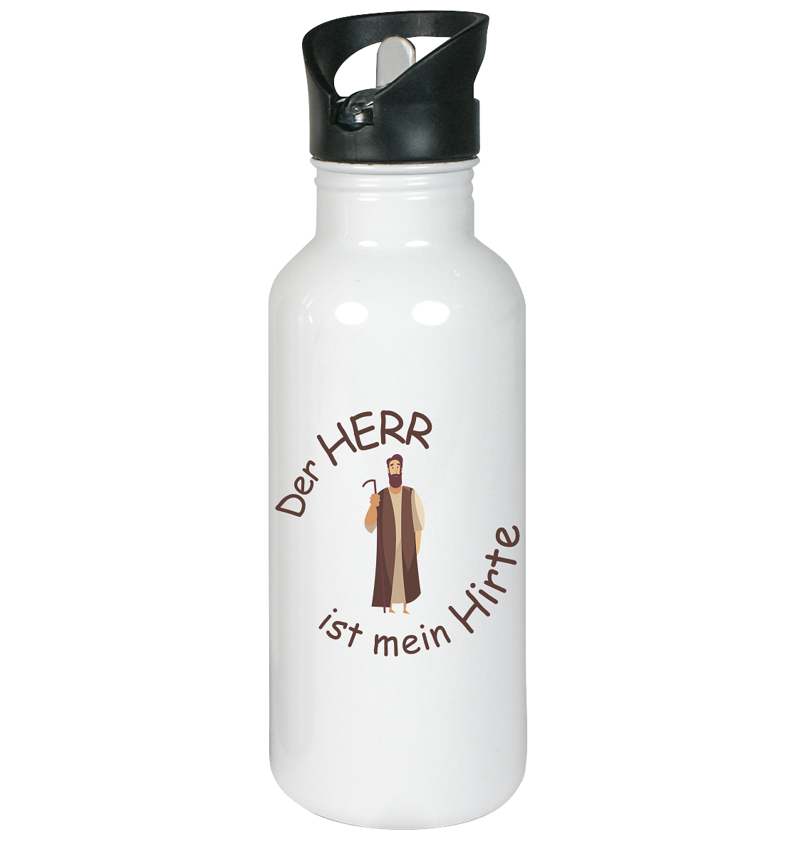 Ps 23,1 - Der HERR ist mein Hirte - Edelstahl-Trinkflasche