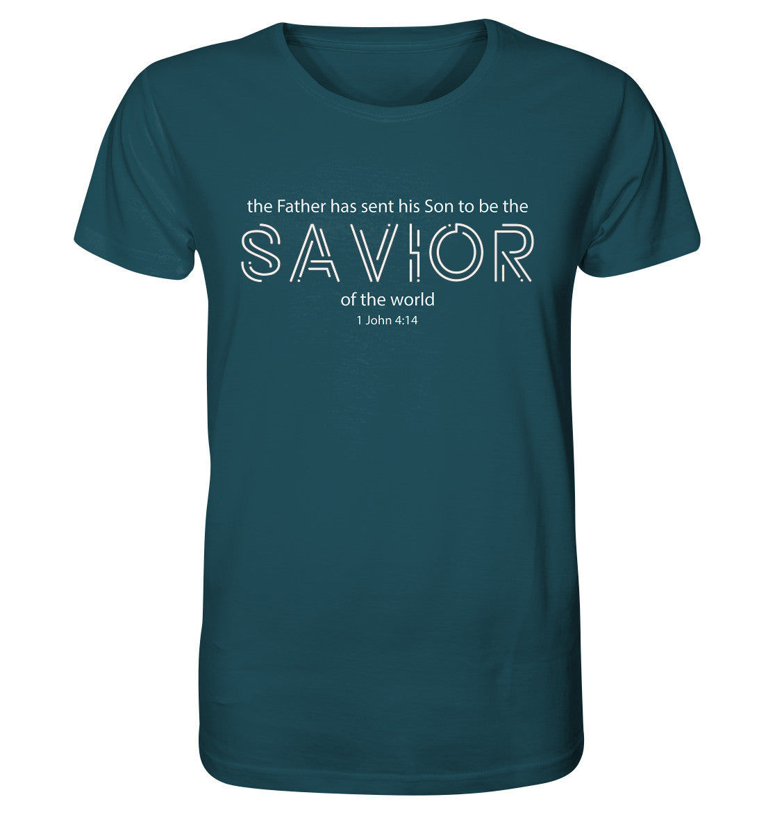 1.Joh 4,14 - SAVIOR - Organic Shirt