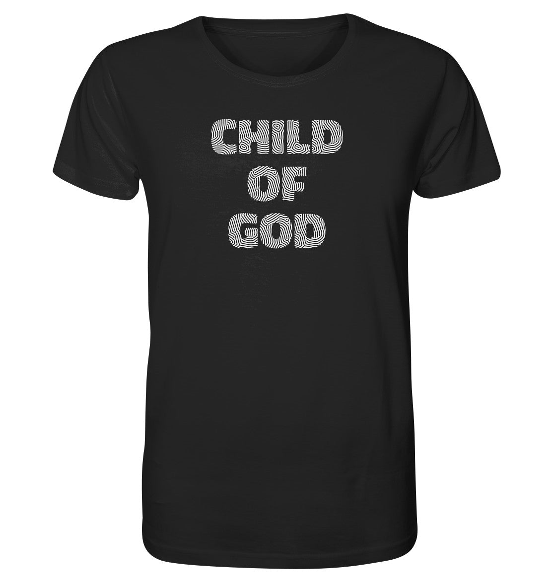 Joh 1,12 / Gal 3,26 - Child of God - Fingerprint weiß - Organic Shirt