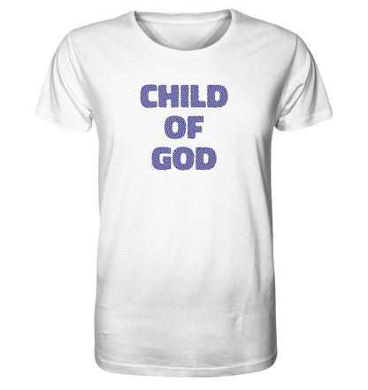 Joh 1,12 / Gal 3,26 - Child of God - Fingerprint dunkelblau - Organic Shirt